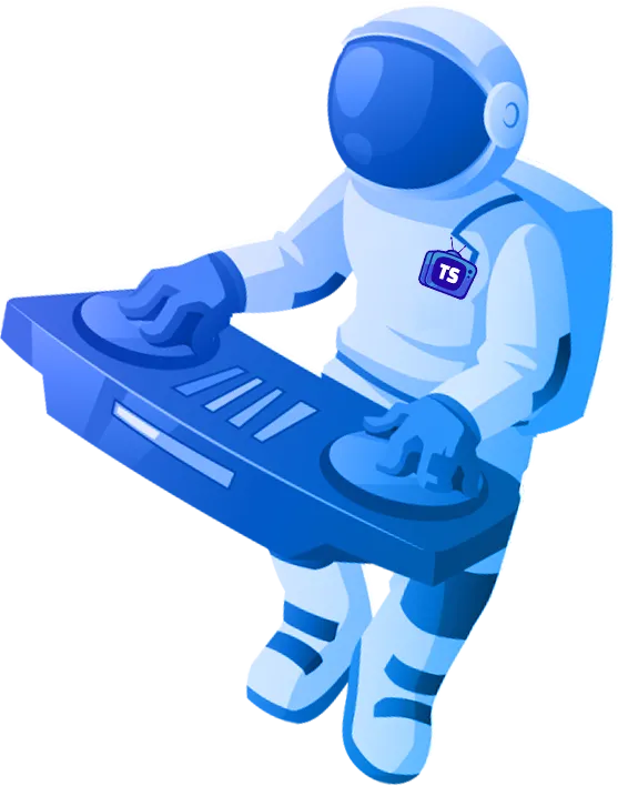 Astronaut flying in space